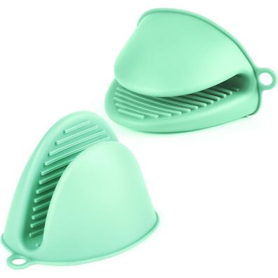 AUAUY 1 Paar Mini Silikon Backhandschuhe, hitzebeständig und rutschfest für
