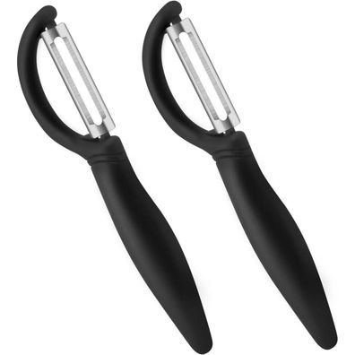 AUAUY 2er Sparschäler Set, Edelstahl Universalschäler, Gemüseschäler I-Form