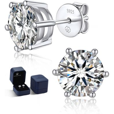 MomentWish Moissanite Ohrringe Silber 925, 0.6 Karat Ohrstecker Diamant