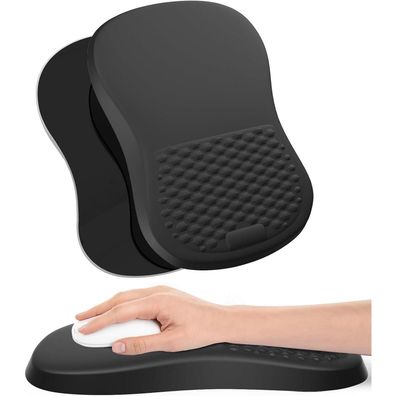 Giecy Ergonomisches Mauspad mit Handauflage und Massage-Design, Memory-Schaum