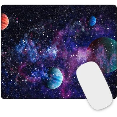 newplenty Gaming Mauspad mit genähten Kanten, waschbar, rutschfest, 26 x 21 x