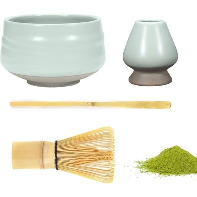 Matcha Set mit Geschenkbox - Japanisches Tee-Set aus Keramik mit