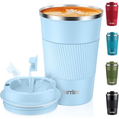 KETIEE Kaffeebecher to go 380ml Thermobecher, doppelwandig, Vakuum