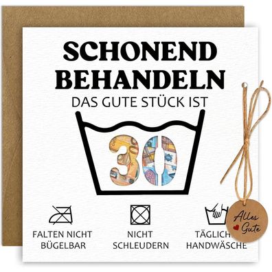 Boyatong Geldgeschenke Geburtstag 30 mit Umschlägen und Karte - Lustige