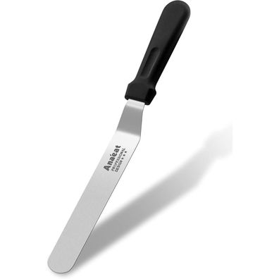 Anaeat Glasurspatel, abgewinkelter Kuchenspatel mit 20 cm Edelstahlklinge