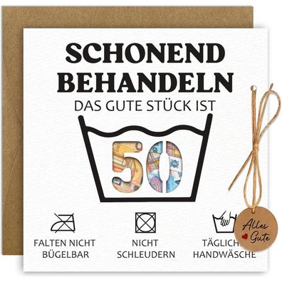 Boyatong Geldgeschenke Geburtstag 50 mit Umschlägen - Lustige
