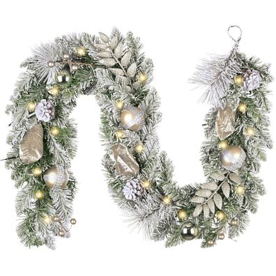 Valery Madelyn 152CM Weihnachtsgirlande mit 20 LED Lichtern und Timer