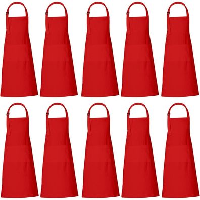Rajrang Baumwollschürze mit 3 Taschen, solide Kochschürze für Männer und