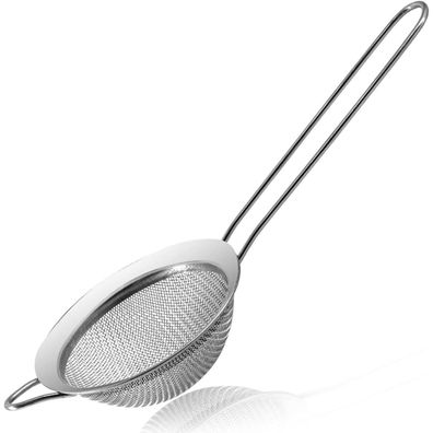 Anaeat Feinmaschiges Sieb aus Edelstahl mit robustem Griff, 8 cm Durchmesser