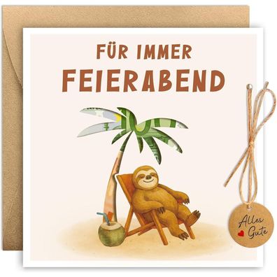 Boyatong Rente Karte mit Umschlag - Humorvolles Geldgeschenk für den Ruhestand