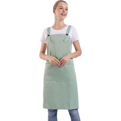 BIGHAS Schürze mit Tasche für Damen & Herren - Verstellbar, Bequem, Gossamer