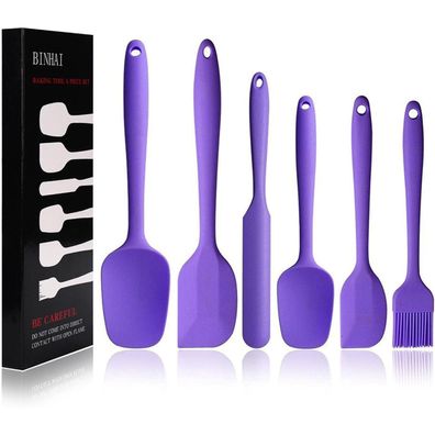 6-teiliges Silikon Spatel Set, langlebig, hitzebeständig, antihaftbeschichtet