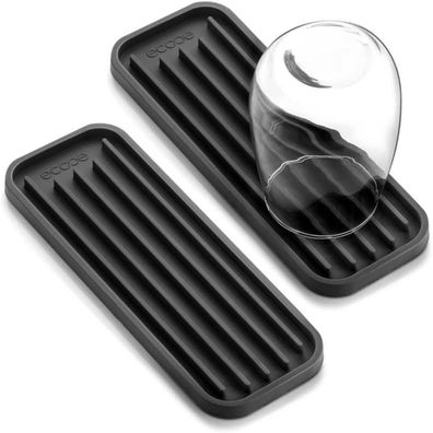 ecooe 2er Set Silikon Abtropfmatte, platzsparend und spülmaschinenfest, ideal