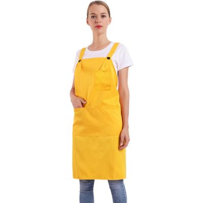 BIGHAS Schürze mit Tasche für Damen & Herren, verstellbar, bequem, Küche