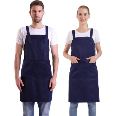 BIGHAS Schürze mit Tasche für Damen und Herren, verstellbar, bequem, für Küche