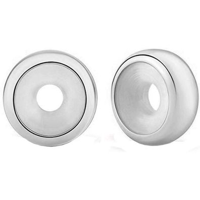 GW 925 Sterling Silber Charm Stopper mit Gummi Clip für Bead Charm Armbänder