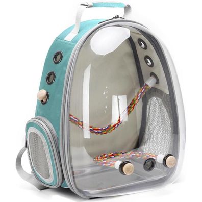 Interfashioner Vogel-Rucksack Weltraumkapsel Astronaut transparent mit