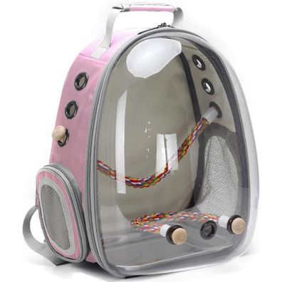 Interfashioner Bubble Bird Travel Carrier Rucksack mit Edelstahl-Tablett und