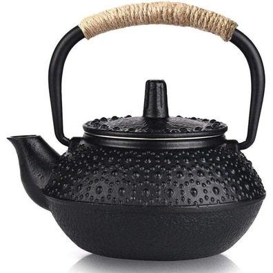 Webao Teekanne aus Gusseisen, Japanischer Stil, 300ml, Schwarz - Traditionelle