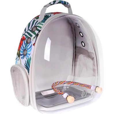 Interfashioner Vogel-Rucksack Bubble Bird Travel Carrier mit Edelstahl-Tablett