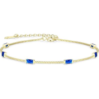 LOUISA SECRET Damen Armband 925 Sterling Silber Vergoldet mit Zirkonia