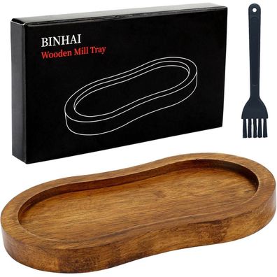 BINHAI Holz Mühlenablage, Retro-Farbe, für Salz- und Pfeffermühlen