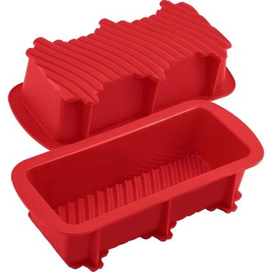 Anaeat 2er Set Silikon Brot- und Laibformen, Antihaft, flexibel, backofen