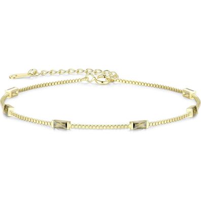 LOUISA SECRET Damen Armband 925 Sterling Silber Vergoldet mit Zirkonia