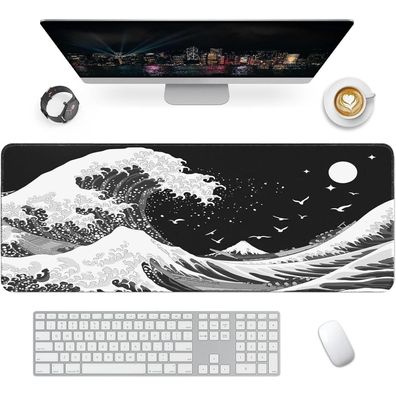Giecy Gaming Mauspad XXL 800x300mm, Schreibtischunterlage mit rutschfester