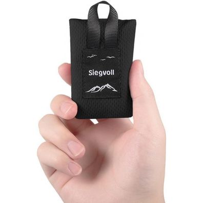 Siegvoll Mini Picknickdecke, ultraleicht und tragbar, 70 x 110 cm, Grau