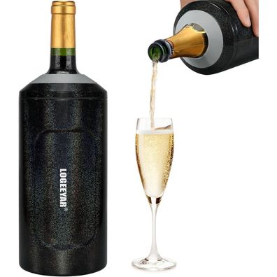 Itslife Weinkühler mit Deckel, doppelwandiger Edelstahl Sektkühler für 750ml