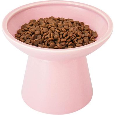 CEEFU Extra breiter Keramik Katzennapf, 15,7cm erhöht, flacher Boden