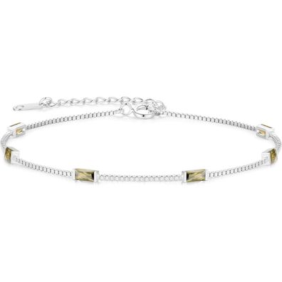 LOUISA SECRET Damen Armband 925 Sterling Silber Vergoldet mit Zirkonia