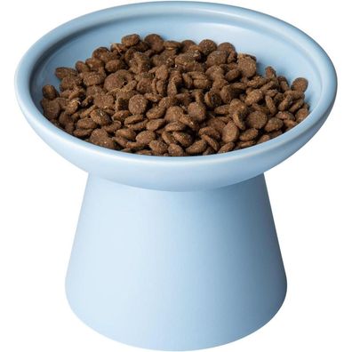CEEFU Extra breiter erhöhter Keramik-Katzennapf, 15,7 cm, flach