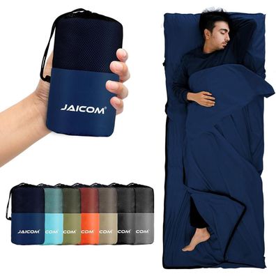 JAICOM Hüttenschlafsack, ultraleicht aus Mikrofaser, 2in1 Reiseschlafsack für