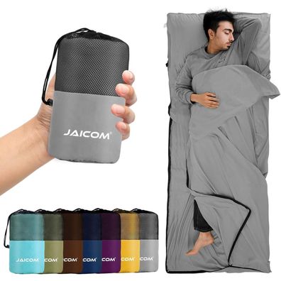 JAICOM Hüttenschlafsack, ultraleichter Seidenschlafsack aus Mikrofaser für