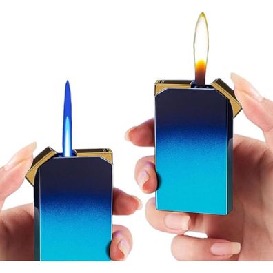 LLIANG Feuerzeug mit zwei Flammen (Fackel & Softflamme), nachfüllbar