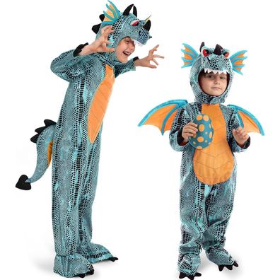 Spooktacular Creations Drache Kostüm Kinder Blau (5-7 Jahre) für Halloween