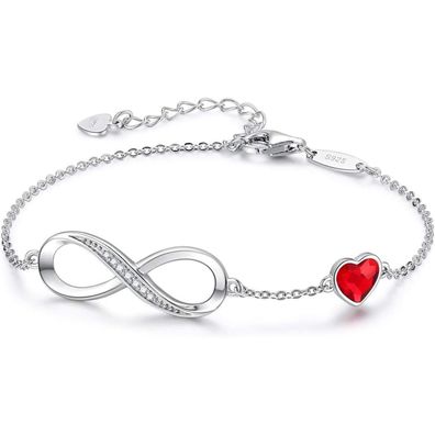 LOUISA SECRET Damen Armband 925 Sterling Silber Rosegold/Edelstahl mit Herz