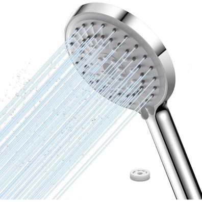 Fasdunt Duschkopf Wassersparend mit 5 Strahlarten, Chrom