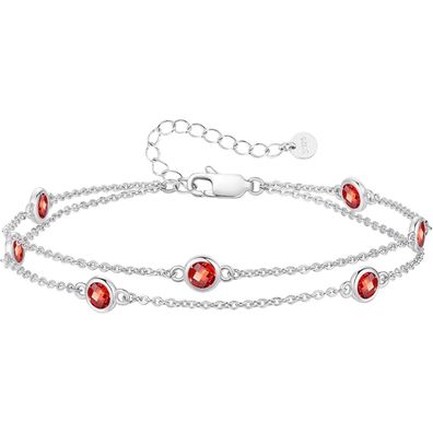 LOUISA SECRET Damen Armband 925 Sterling Silber Zirkonia Gold Verstellbar