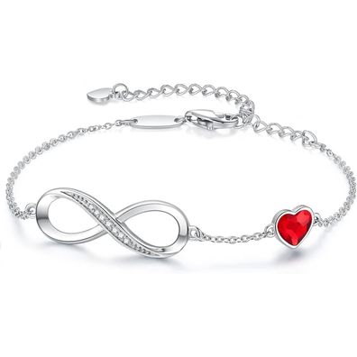 LOUISA SECRET Infinity Armband Damen 925 Sterling Silber Rosegold or Edelstahl