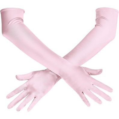 Spooktacular Creations Lange Satin-Kleiderhandschuhe im Stil der 20er Jahre für