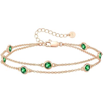 LOUISA SECRET Pferdeaugen Armband Damen 925 Sterling Silber Zirkonia