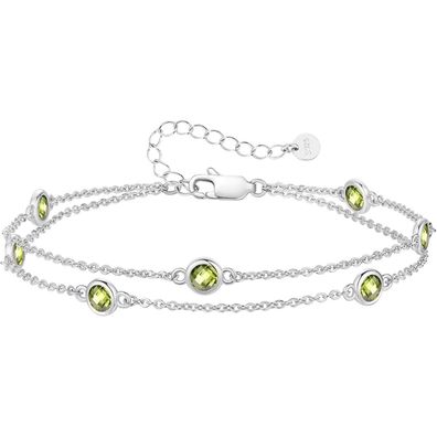 LOUISA SECRET Pferdeaugen Armband Damen 925 Sterling Silber Zirkonia Gold