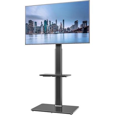 Hemudu TV Bodenständer mit Halterung für 19-42 Zoll TVs, höhenverstellbar, 2