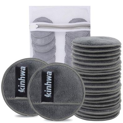 KinHwa Wiederverwendbare Make-up-Entferner-Pads aus Mikrofaser, rund, waschbar