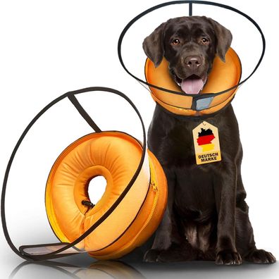 Aschpas 2 IN 1 Aufblasbare Halskrause für Hunde, Leckschutz nach OP