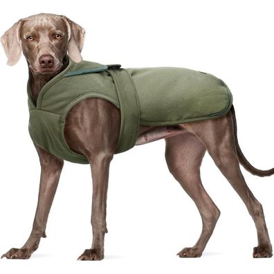 Kuoser Leinwand Hund Wintermantel, Reflektierende Warme Fleecejacke für Welpen