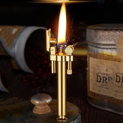 LLIANG Vintage Antikes Feuerzeug, wiederverwendbares winddichtes